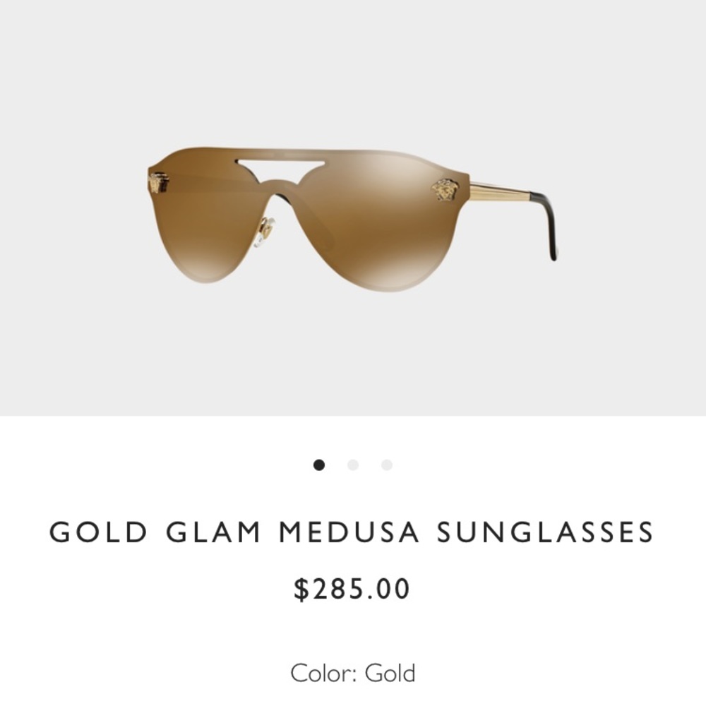 Versace Gold Glam Medusa Sunglasses